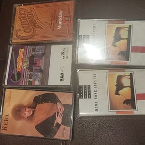 5 80's & 90's County music cassette tapes reba, judds & more